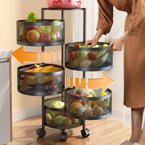 [COMPRE 1 LEVE 2] Fruteira Articulada Multiuso 5 em 1 + BRINDE: Porta Tempero Giratório