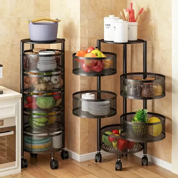 [COMPRE 1 LEVE 2] Fruteira Articulada Multiuso 5 em 1 + BRINDE: Porta Tempero Giratório