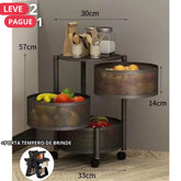 [COMPRE 1 LEVE 2] Fruteira Articulada Multiuso 5 em 1 + BRINDE: Porta Tempero Giratório